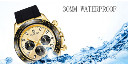 OCHSTIN 6103 Montre à quartz multifonction avec bracelet en silicone, lumineuse, étanche, pour le sport
