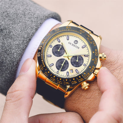 OCHSTIN 6103 Montre à quartz multifonction avec bracelet en silicone, lumineuse, étanche, pour le sport