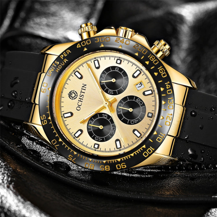 OCHSTIN 6103 Montre à quartz multifonction avec bracelet en silicone, lumineuse, étanche, pour le sport
