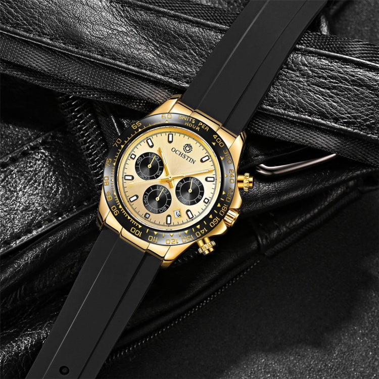 OCHSTIN 6103 Montre à quartz multifonction avec bracelet en silicone, lumineuse, étanche, pour le sport
