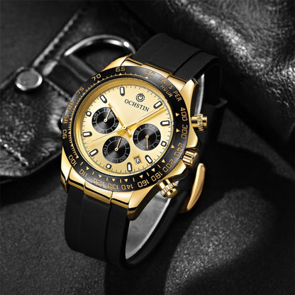 OCHSTIN 6103 Montre à quartz multifonction avec bracelet en silicone, lumineuse, étanche, pour le sport