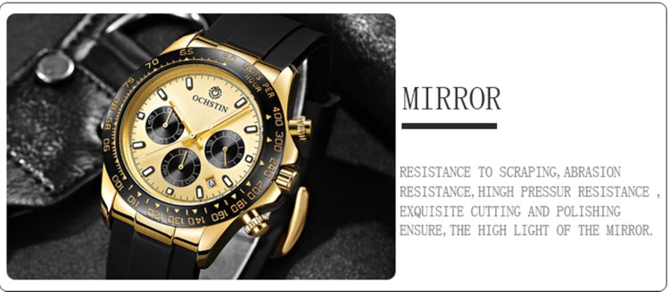 OCHSTIN 6103 Montre à quartz multifonction avec bracelet en silicone, lumineuse, étanche, pour le sport