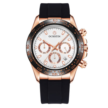 OCHSTIN 6103 Montre à quartz multifonction avec bracelet en silicone, lumineuse, étanche, pour le sport
