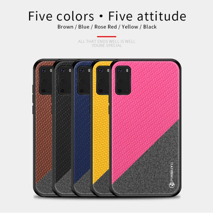 PINWUYO Rong Series  Shockproof PC + TPU+ Chemical Fiber Cloth Protective Cover, For Galaxy S20, For Galaxy S20+, For Google Pixel4, For Google Pixel4 XL