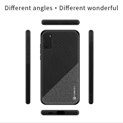 PINWUYO Rong Series  Shockproof PC + TPU+ Chemical Fiber Cloth Protective Cover, For Galaxy S20, For Galaxy S20+, For Google Pixel4, For Google Pixel4 XL