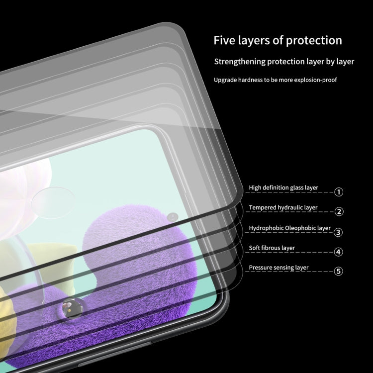 ENKAY Hat-Prince Full Glue 0.26mm 9H 2.5D Tempered Glass Full Coverage Film, For Galaxy A51, For Galaxy A71