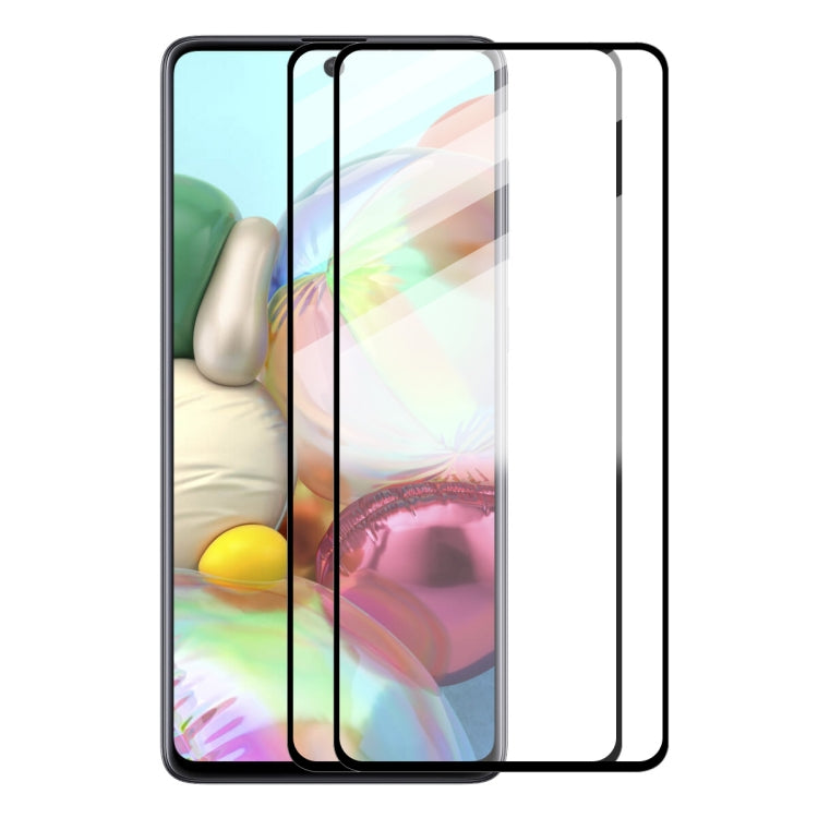 ENKAY Hat-Prince 2 PCS Full Glue 0.26mm 9H 2.5D Tempered Glass Full Coverage Film, For Galaxy A51, For  Galaxy A71