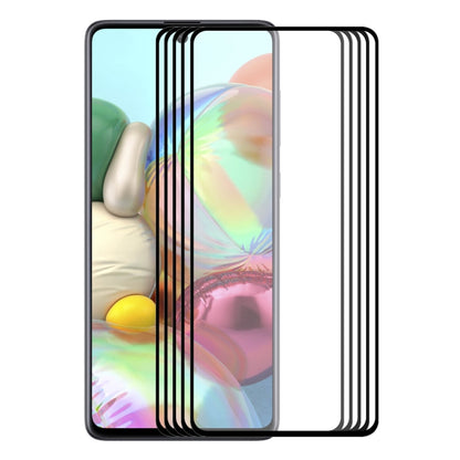 ENKAY Hat-Prince 5 PCS Full Glue 0.26mm 9H 2.5D Tempered Glass Full Coverage Film, For  Galaxy A51, For  Galaxy A71