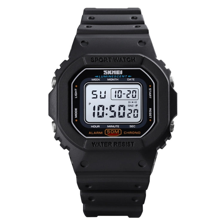 Montre électronique multifonction Skmei 1608 pour étudiant, étanche, avec chronométrage, en silicone, sport