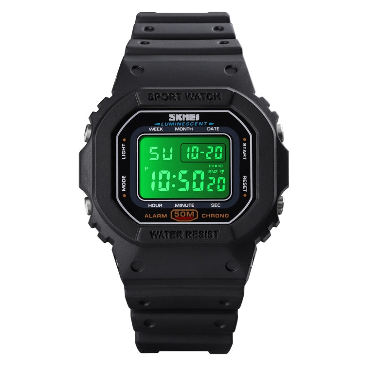 Montre électronique multifonction Skmei 1608 pour étudiant, étanche, avec chronométrage, en silicone, sport