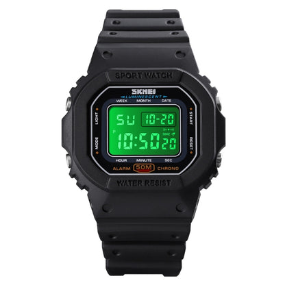 Montre électronique multifonction Skmei 1608 pour étudiant, étanche, avec chronométrage, en silicone, sport