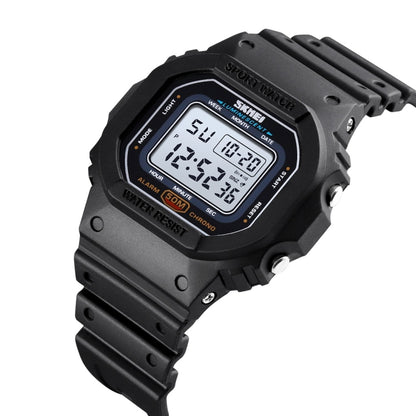 Montre électronique multifonction Skmei 1608 pour étudiant, étanche, avec chronométrage, en silicone, sport