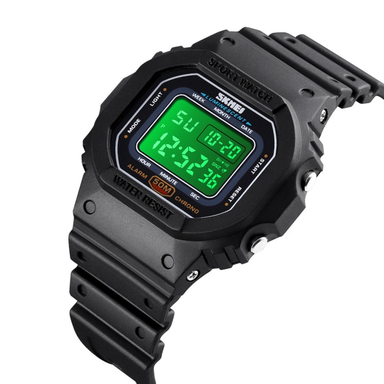 Montre électronique multifonction Skmei 1608 pour étudiant, étanche, avec chronométrage, en silicone, sport
