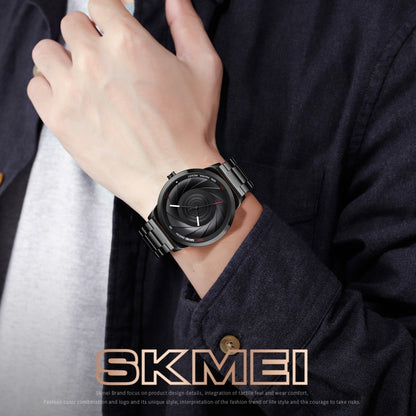 Skmei 9210 Montre-bracelet Homme Tendance Affaires Surface Tridimensionnelle Simple Étanche Or Quartz Montre Homme, Pour Hommes