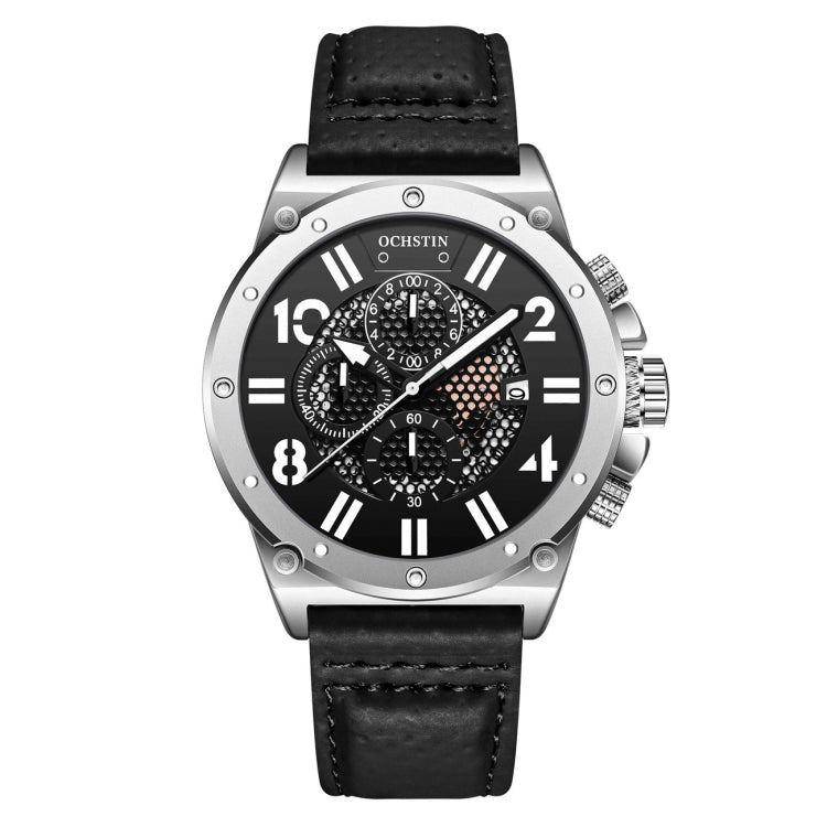 Montre Homme Ochstin 6122 Multifonction Quartz Sport Lumineuse Étanche Calendrier Cuir