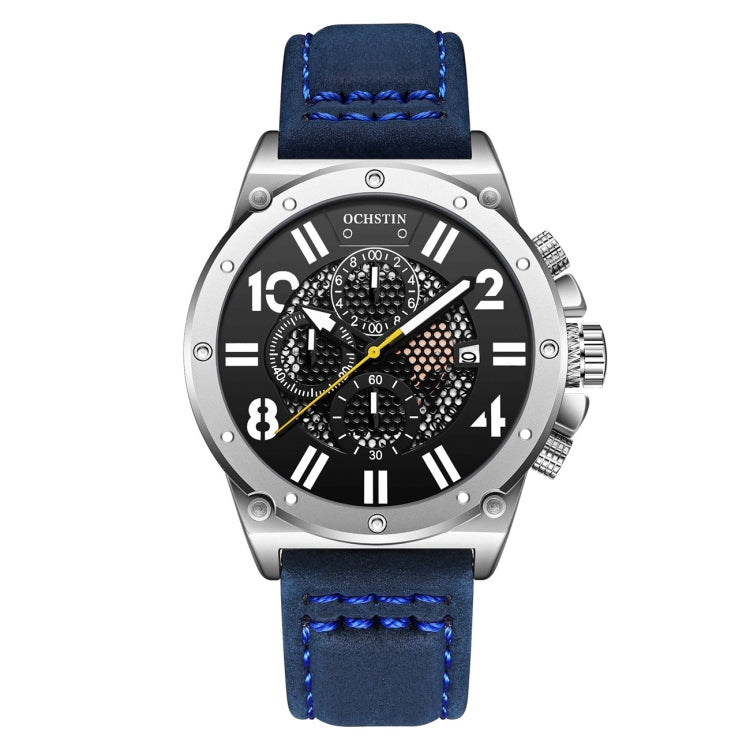 Montre Homme Ochstin 6122 Multifonction Quartz Sport Lumineuse Étanche Calendrier Cuir