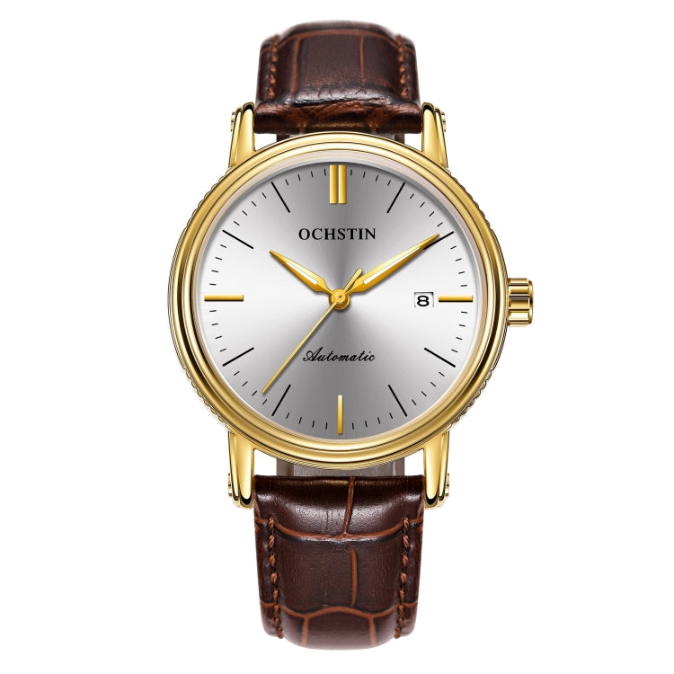 Ochstin 2024 Montre mécanique automatique pour hommes Étanche Calendrier Cuir Affaires Montre mécanique pour hommes