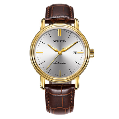 Ochstin 2024 Montre mécanique automatique pour hommes Étanche Calendrier Cuir Affaires Montre mécanique pour hommes