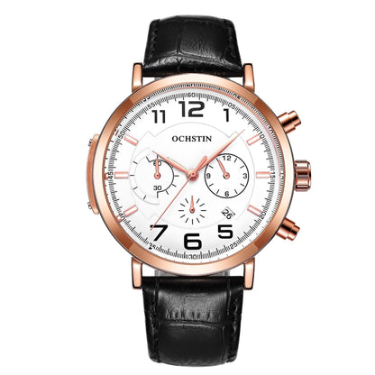 Ochstin 6105 Montre multifonction décontractée pour homme, étanche, à quartz, avec bracelet
