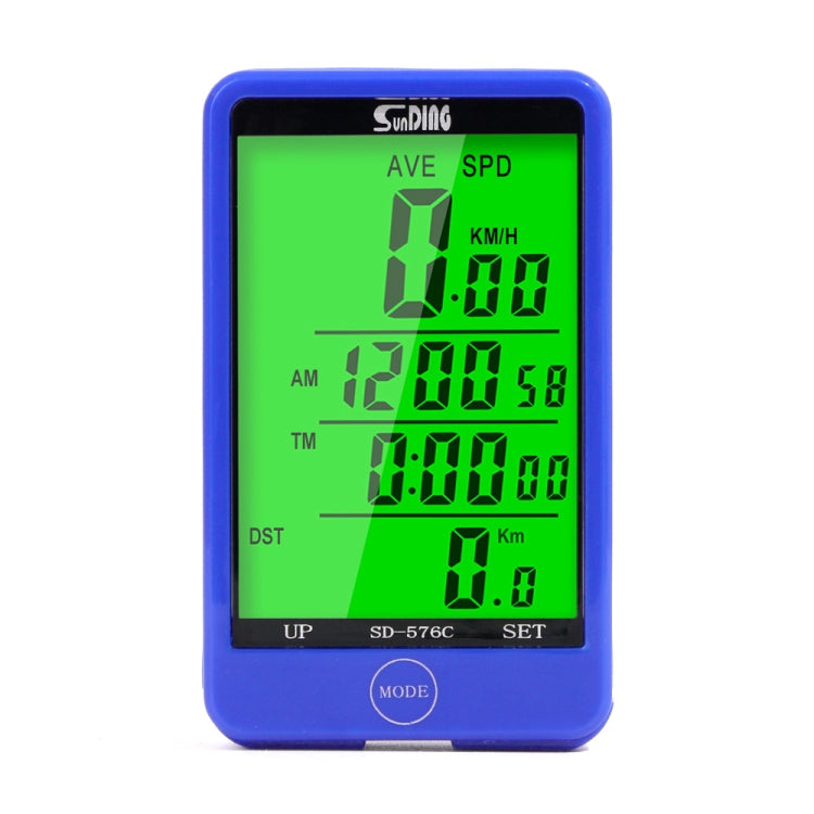 SD-576C Bicycle LCD Backlight Stopwatch Bike Speedometer Cycling Odometer Stopwatch, SD-576C (Blue), SD-576C (Yellow), SD-576C (Black)