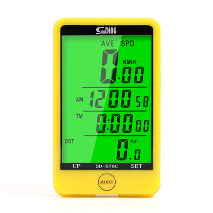SD-576C Bicycle LCD Backlight Stopwatch Bike Speedometer Cycling Odometer Stopwatch, SD-576C (Blue), SD-576C (Yellow), SD-576C (Black)