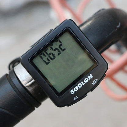 SDL-571 LCD Digital Display Bicycle Computer Wired Waterproof Cycle Odometer Bike Speedometer Stopwatch Riding Accessories Tools, SDL-571