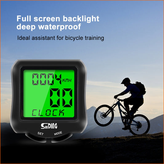 SUNDING SD-570 Bicycle Speedometer Cycling Computer LCD Digital Display Waterproof Odometer Speedometer Stopwatch, SD-570