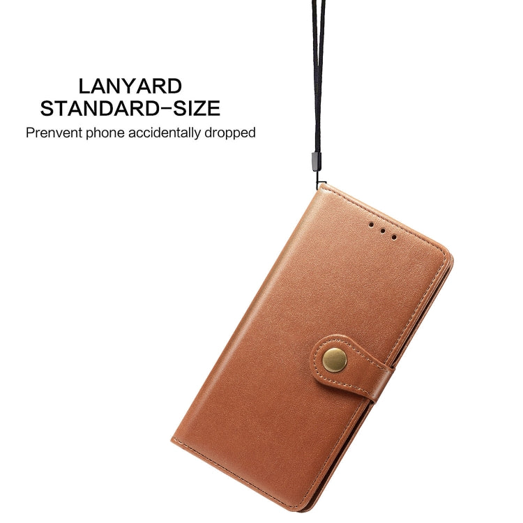 For OPPO Realme C3 Retro Solid Color Leather Buckle Phone Case with Lanyard & Photo Frame & Card Slot & Wallet & Stand Function, For OPPO Realme C3