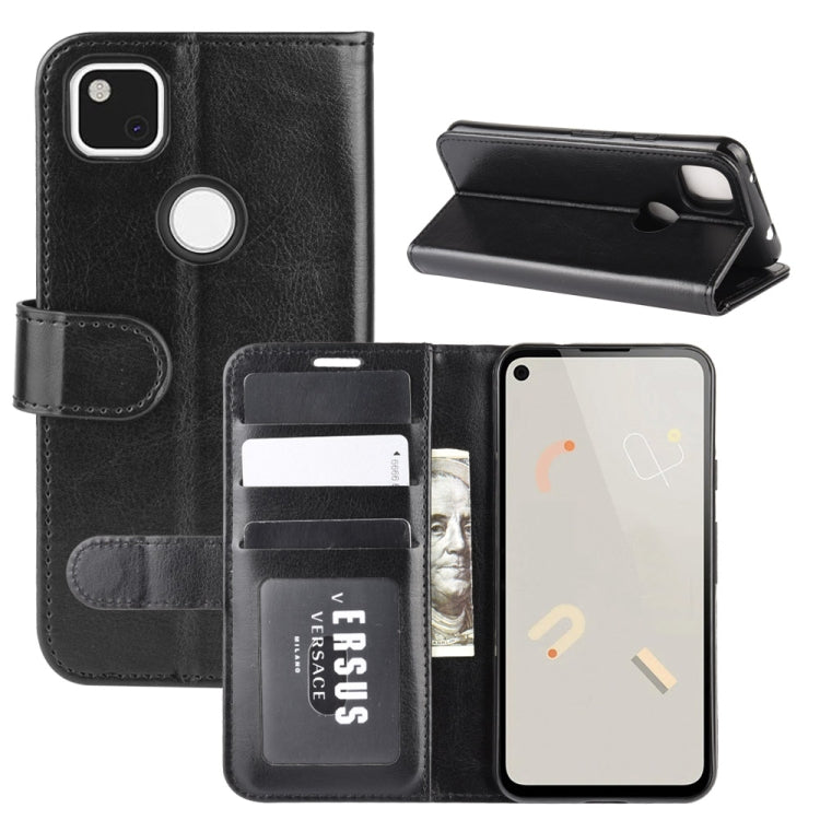 For Google Pixel 4A R64 Texture Single Horizontal Flip Protective Case with Holder & Card Slots & Wallet& Photo Frame, For Google Pixel 4A
