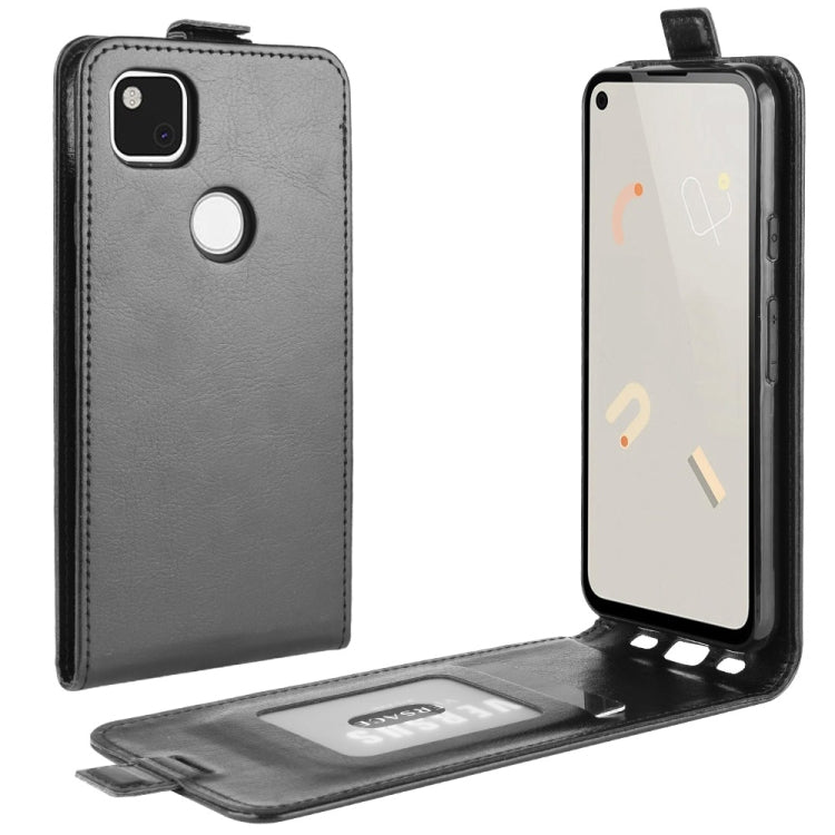 For Google Pixel 4a R64 Texture Single Vertical Flip Leather Protective Case with Card Slots & Photo Frame, For Google Pixel 4a