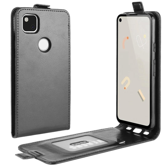 For Google Pixel 4a R64 Texture Single Vertical Flip Leather Protective Case with Card Slots & Photo Frame, For Google Pixel 4a
