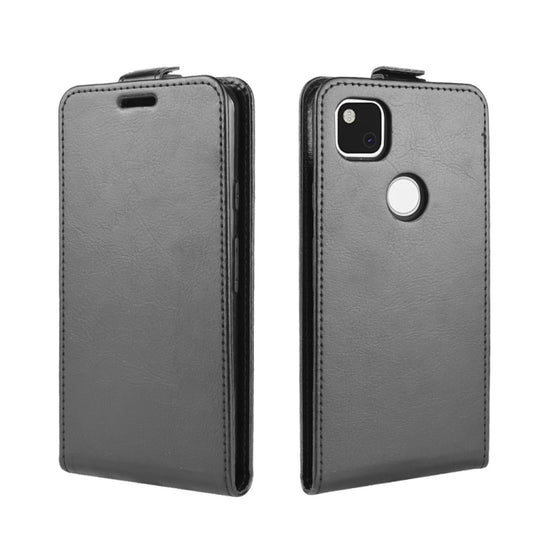 For Google Pixel 4a R64 Texture Single Vertical Flip Leather Protective Case with Card Slots & Photo Frame, For Google Pixel 4a