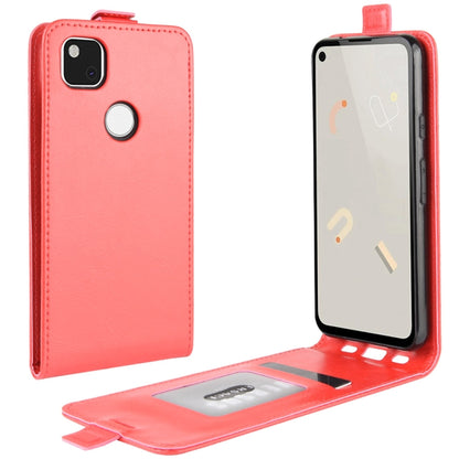 For Google Pixel 4a R64 Texture Single Vertical Flip Leather Protective Case with Card Slots & Photo Frame, For Google Pixel 4a