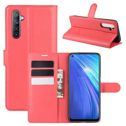 For OPPO Realme 6 Litchi Texture Horizontal Flip Protective Case with Holder & Card Slots & Wallet, For OPPO Realme 6, For OPPO  Realme 6