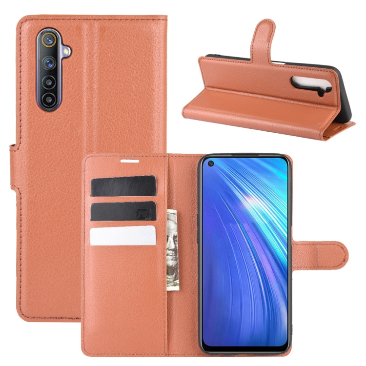 For OPPO Realme 6 Litchi Texture Horizontal Flip Protective Case with Holder & Card Slots & Wallet, For OPPO Realme 6, For OPPO  Realme 6