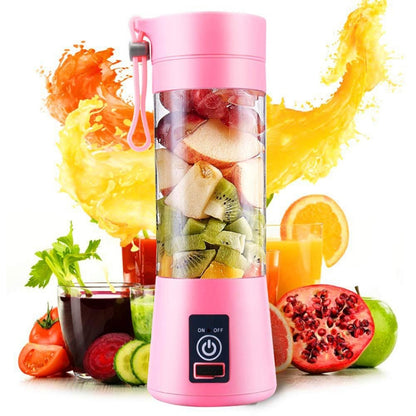 380ml 6 Blender Juicer Cup USB Rechargeable Electric Automatic Vegetable Fruit Citrus Orange Juice Maker Cup Mixer Bottle