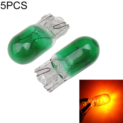 5pcs T10 12v 5w car instrument light reading light, amber, Green, blue