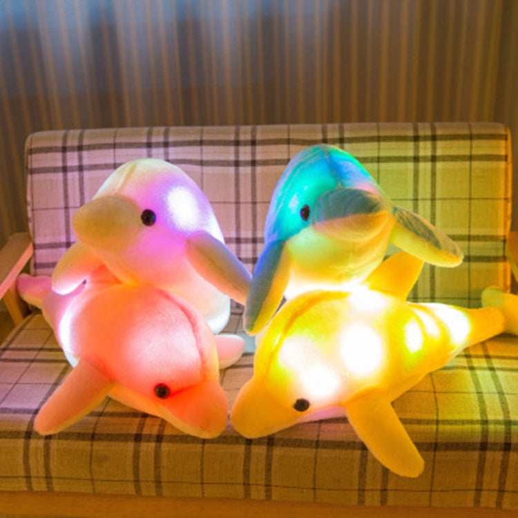 32 cm adorable jouet en peluche dauphin créatif, coussin lumineux à LED