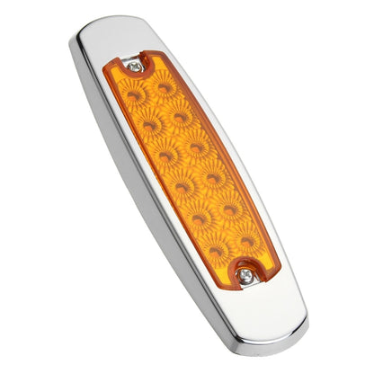 10 PCS LED Clearance Yellow Light 12 LEDs 24V 6000K Heavy Truck Side Lamp for Peterbilt, 24V 6000K
