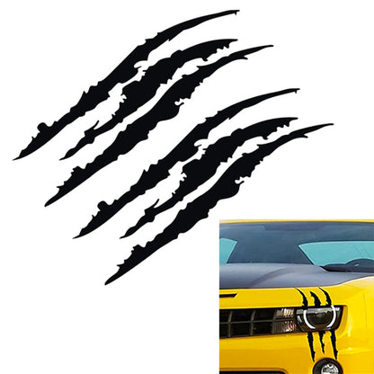 Autocollant de voiture réfléchissant - Griffe de monstre - Décoration de phare de voiture - Décalcomanie en vinyle - Taille : 40 x 12 cm