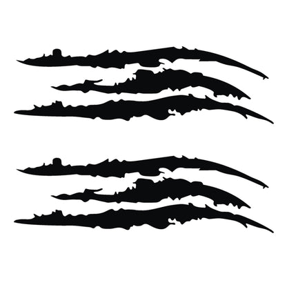 Autocollant de voiture réfléchissant - Griffe de monstre - Décoration de phare de voiture - Décalcomanie en vinyle - Taille : 40 x 12 cm