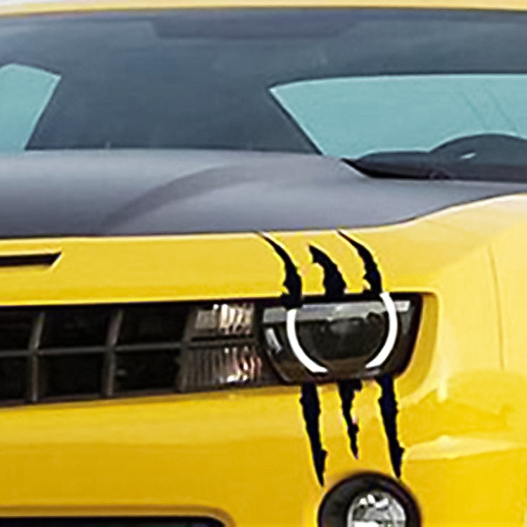 Autocollant de voiture réfléchissant - Griffe de monstre - Décoration de phare de voiture - Décalcomanie en vinyle - Taille : 40 x 12 cm