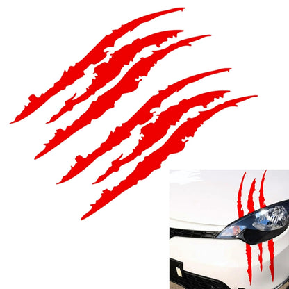 Autocollant de voiture réfléchissant - Griffe de monstre - Décoration de phare de voiture - Décalcomanie en vinyle - Taille : 40 x 12 cm