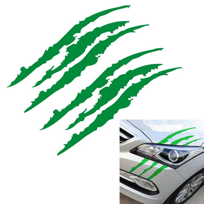 Autocollant de voiture réfléchissant - Griffe de monstre - Décoration de phare de voiture - Décalcomanie en vinyle - Taille : 40 x 12 cm