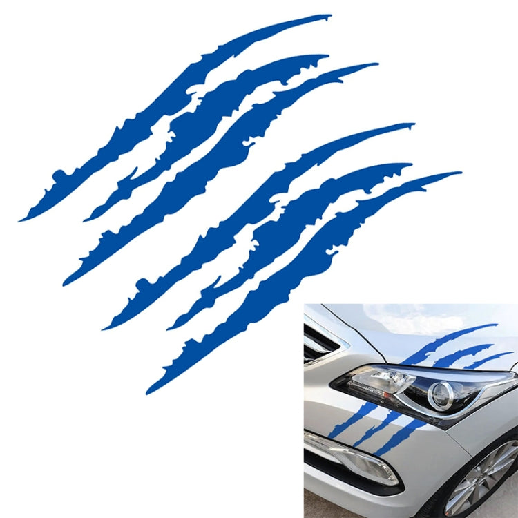 Autocollant de voiture réfléchissant - Griffe de monstre - Décoration de phare de voiture - Décalcomanie en vinyle - Taille : 40 x 12 cm
