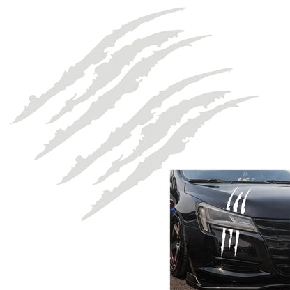 Autocollant de voiture réfléchissant - Griffe de monstre - Décoration de phare de voiture - Décalcomanie en vinyle - Taille : 40 x 12 cm