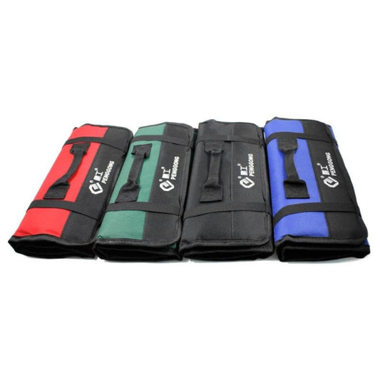 Sac de rangement portable en toile Oxford multifonction étanche et pliable pour outils, rouge, noir, vert, bleu