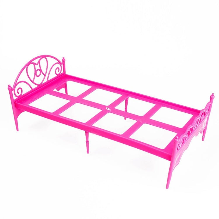 Mini Lit en Plastique Mignon pour Poupées, Meuble de Chambre de Maison de Poupée, Livraison de Couleur Aléatoire, Lit en Plastique