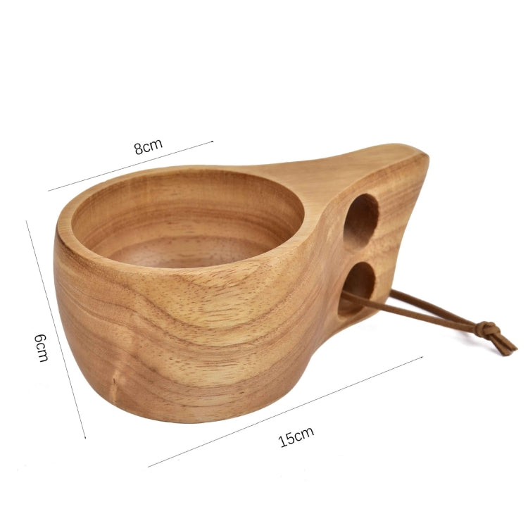 Hand Made Wood Tableware Green Wooden Cup