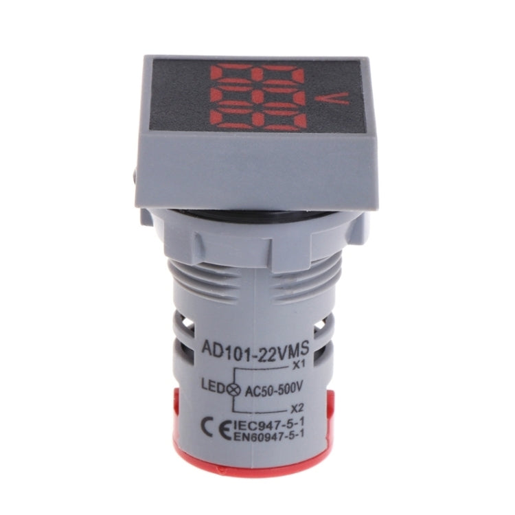 AD101-22VMS Mini AC 50-500V Voltmeter Square Panel LED Digital Voltage Meter Indicator